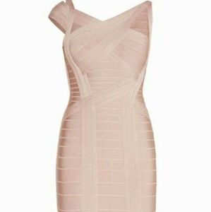 Authentic Nwt Herve Leger Small Vera Nude Bare Dre